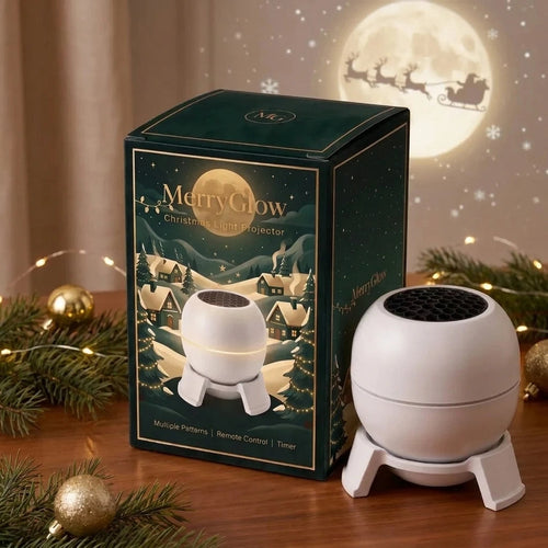 MerryGlow Christmas Light Projector with gift box
