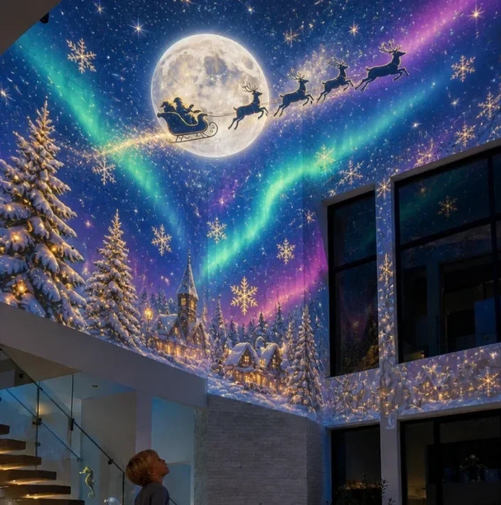 Christmas sky projection